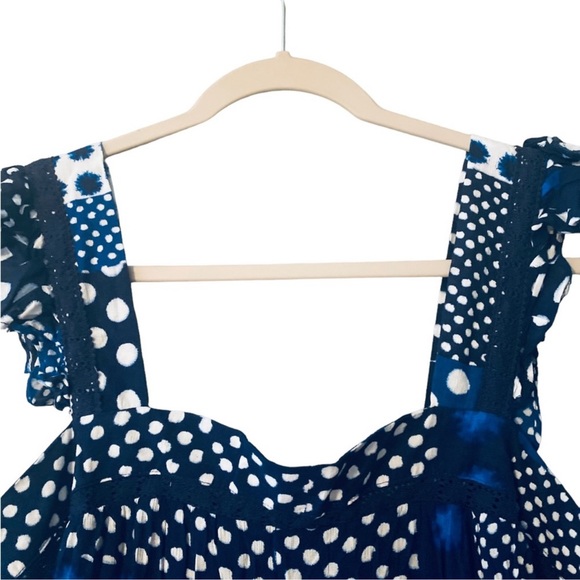 Lane Bryant Plus Size 16 Boho
Strapless Blue Patchwork Maxi Dress
Size 16 NWT - Picture 6 of 13